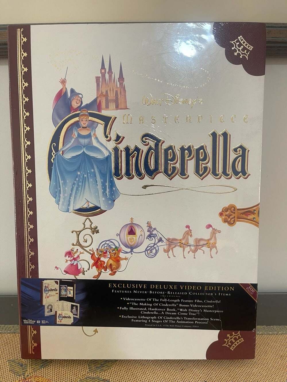 Disney's Masterpiece Cinderella Deluxe Video VHS Box Set Limited Edition